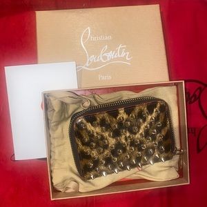 COPY - Christian louboutin patient leather animal print wallet